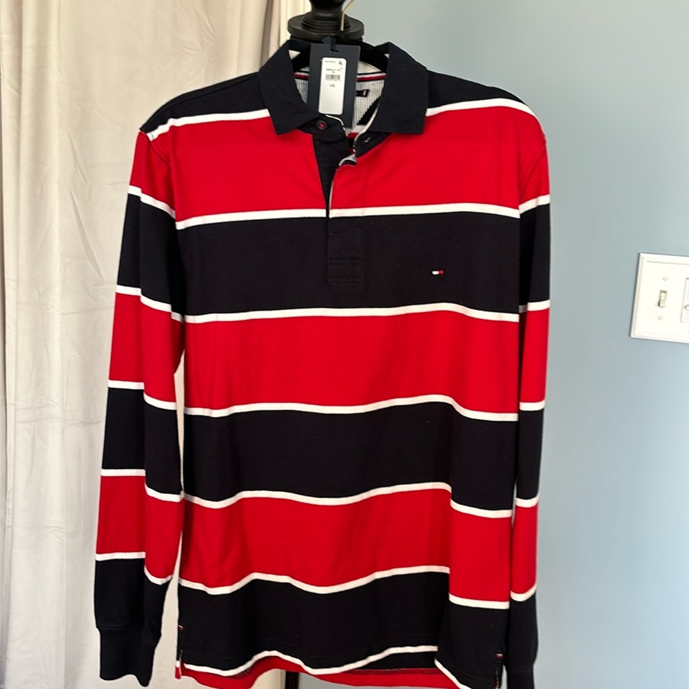 Tommy Hilfiger Regular Fit Rugby Long Sleeve Polo